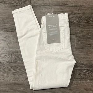 NWT Everlane High Rise Skinny 24 Tall White Denim
